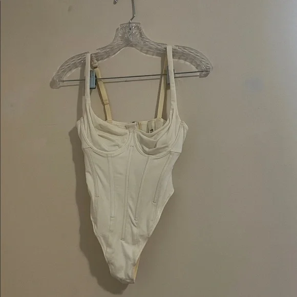 SKIMS Off White Corset Shapewear Bodysuit - Picture 2 of 10